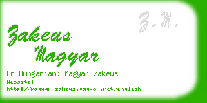 zakeus magyar business card